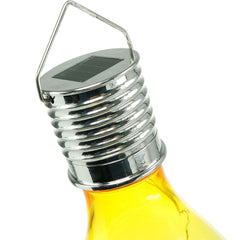 Lampa Solara LED Decorativa sub forma de Bulb, pentru exterior, suspendata, IP65, Ultron Galben, Kaveny