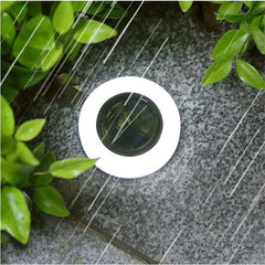 Lampa solara LED, sub forma de cerc, pentru gazon sau gradina, Rezistenta la apa, Kaveny, Alb rece