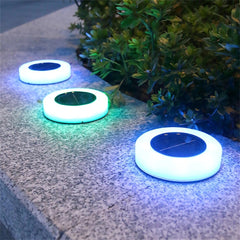 Lampa solara LED, sub forma de cerc, pentru gazon sau gradina, Rezistenta la apa, Kaveny, Multicolor