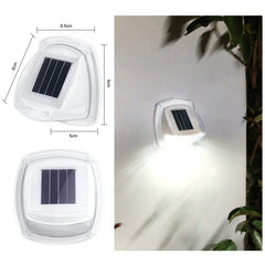 Lampa solara LED tip aplica pentru perete Kaveny, 8.5 x 9 cm, 2V, ABS, 600mAh, rezistent la apa, material ABS, 8 LED-uri, alb rece