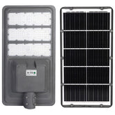 Lampa solara stradala Kaveny, IP65, senzor de lumina, 306 LED-uri SMD, 3000 lm, panou 40W, putere 300W, autonomie 12-16 ore, telecomanda, montare prin fixare, pentru strada sau gradina, finisaj mat, material ABS, 70.3 x 36.5 x8.7 cm, lumina alb rece, gri