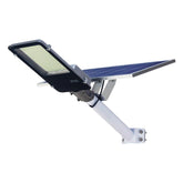 Lampa solara stradala Kaveny, pentru curte sau strada, finisaj lucios, rezistent la apa, montare prin fixare, senzor lumina, baterie de litiu, IP65, lumina rece, putere 200W, autonomie 10 ore, 49 x 21 x 6.5 cm, negru