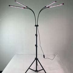 Lampa UV pentru cresterea plantelor, Kadeny, 4 capete, putere 30W, 108 LED-uri Lampa cu lumina Ultra-Violet, Lampa cu Picior Ajustabil pana la 2 m, Lumina UV Alb Rece