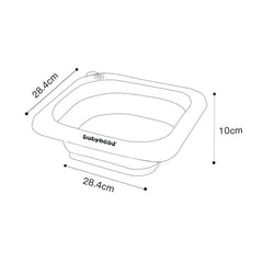 Lavoar Pliabil, Kadeny, pentru Copii 1-8 Ani, 28.5x28.5x10 cm, din PE+PP, 3.5l, Model Picioare, Gri