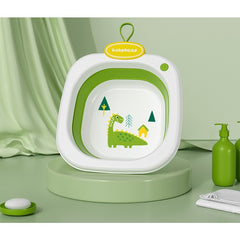 Lavoar Pliabil, Kadeny, pentru Copii 1-8 Ani, Model Animat, din PP+TPE, 32x29x10 cm, Verde
