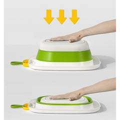 Lavoar Pliabil, Kadeny, pentru Copii 1-8 Ani, Model Animat, din PP+TPE, 32x29x10 cm, Verde