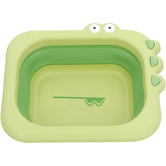 Lavoar Pliabil, Kadeny, pentru Copii, din PP/TPE, Portabil, Model Crocodil, 30x24.5x9 cm, Verde