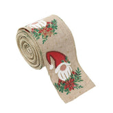 Panglica Decorativa pentru Craciun, Kadeny, Ornament pentru Brad de Craciun, Pretreceri, Panglica cu Design Spiridus, 200 x 6.3 cm, Khaki