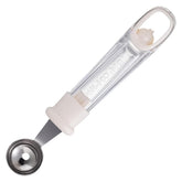 Lingura pentru Bile de Fructe, Kaveny, Scobitor Fructe, Ustensila Multifunctionala pentru Fructe, Accesoriu de Bucatarie, Lingura Antialunecare pentru Salata de Fructe, 17.6 x 2.9 cm, Bej