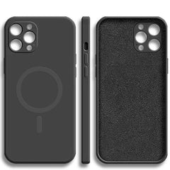 Husa protectie Kaveny compatibila cu iPhone 14 Pro Max, Liquid MagSafe, ring-shaped, magnetica, Negru