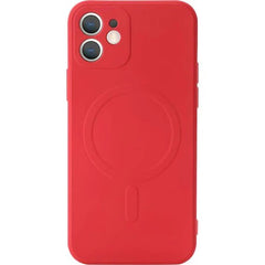 Husa protectie Kaveny compatibila cu iPhone 13 (6.1) , Liquid MagSafe, ring-shaped, magnetica, Rosu