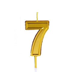 Lumanare pentru Tort Cifra 7, Kaveny, 4.8 cm, Aniversare, Aurie