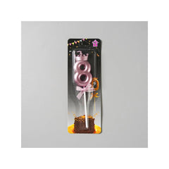 Lumanare Cifra 8, Kaveny, Model Coroana cu Fundita, Pentru Tort, 6 x 2.5 cm Mov