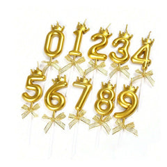 Lumanare pentru Tort Cifra 7, Model Coroana, Gold, Kaveny, Party