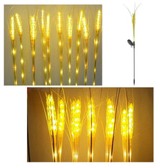 Lumina solara LED tip Spic de grau, inaltime 80 cm, pentru gradina, Kaveny