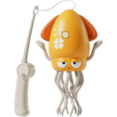 Caracatita Dansatoare, Kaveny, +3 Ani, 3 Moduri, din ABS, Incarcare USB, cu Undita Inclusa, 12.6 x 7.6 x 20.7 cm, Galben