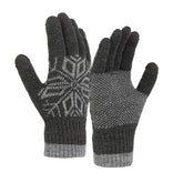 Manusi de Barbat, Kaveny, Model Fulg, Functie Touchscreen (ecran tactil), Material Acril Tricotat, Manseta Elastica, Interior Catifelat, Marime Universala, Gri