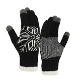 Manusi de Barbat, Kaveny, Model Fulg, Functie Touchscreen (ecran tactil), Material Acril Tricotat, Manseta Elastica, Interior Catifelat, Marime Universala, Negru