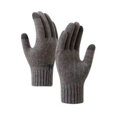 Manusi de Barbat, Kaveny, Model H, Functie Touchscreen (ecran tactil), Material Acril Tricotat, Manseta Elastica, Interior Catifelat, Marime Universala, Gri Inchis