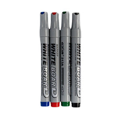 Marker tabla CNX G-213A, varf 2.0mm, set 4 culori (albastru, negru, rosu, verde)