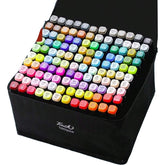 Markere cu Alcool Touch Room, Kaveny, Paleta mare Set de 120+ de Culori, Capat Lat si Capat Precis, Geanta Inclusa, Multicolor
