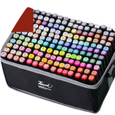 Markere cu Alcool Touch Room, Kaveny, Paleta mare Set de 168+ de Culori, Capat Lat si Capat Precis, Geanta Inclusa, Multicolor