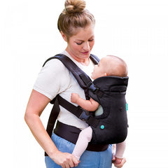 Marsupiu Ergonomic Kaveny, 4 in 1, Multifunctional, 4 Pozitii, 6-36 Luni, 3.5kg - 15 kg, Negru
