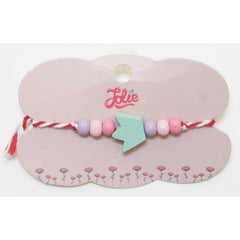 Martisor Bratara Multicolora pentru Copii, din Lemn si Textil, Model 10