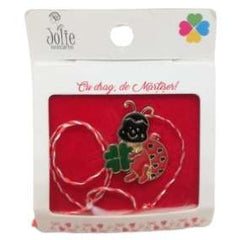 Martisor Brosa Buburuza cu Trifoi Model B-32 5.5cm x 7cm