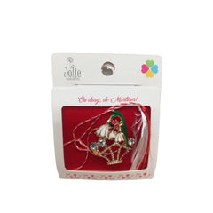 Martisor Brosa Cos cu Ghiocel cu Pietre Model B-6 5.5cm x 7cm