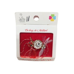 Martisor Brosa Floare cu Buburuza Model B-11 5.5cm x 7cm