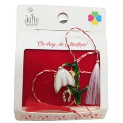 Martisor Brosa Ghiocel Model B-25 5.5cm x 7cm