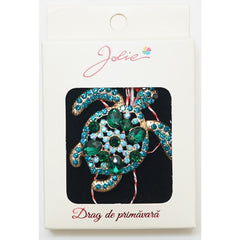 Martisor Brosa Medie, Jolie, Multicolora, Dimensiune Brosa 5 cm, Material Metal, Model Broasca Testoasa