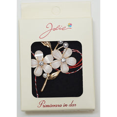 Martisor Brosa Medie, Jolie, Multicolora, Dimensiune Brosa 5 cm, Material Metal, Model Flori