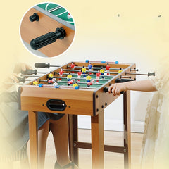 Masa de fotbal cu teren si 18 jucatori Kaveny, cu tablou pentru scor, din metal, lemn si ABS, cu Picioare, 69 x 34 x 65 cm, pentru copii si adulti