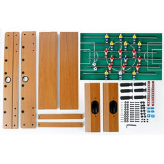 Masa de fotbal cu teren si 18 jucatori Kaveny, cu tablou pentru scor, din metal, lemn si ABS, cu Picioare, 69 x 34 x 65 cm, pentru copii si adulti