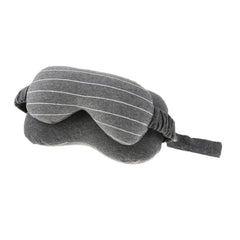 Masca de dormit, Kadeny, 2 in 1, cu Tetiera, din Particule de Spuma si Bumbac, Gri Inchis