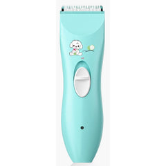 Masina De Tuns Bebelusi si Copii, Kaveny, Lame Cermice si Inox, Fara Fir, Functie Anti Taiere, Silentios, 50 W, Rezistent la Apa, 2 Accesorii, Incarcator USB, Model Ursulet, Albastru deschis