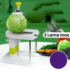 Masina Manuala pentru Maruntit Varza, Kaveny, cu Maner Rotativ, Lame din Inox, Corp din Plastic, pentru Legume si Fructe, 20 x 20 x 15 cm, Alb