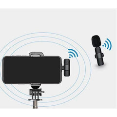 Microfon Lavaliera Wireless, Kadeny, Bluetooth 5.0, 1 Microfon + 1 Receptor Tip C, Autonomie 1-3h, 70 dB, Baterie 50 mAh, Negru