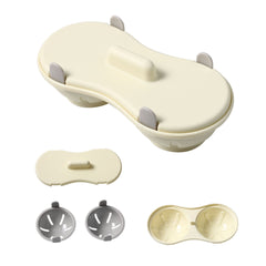 Recipient Dublu pentru Oua, Kadeny, din Plastic Kadeny, pentru Gatit la Microunde, 22 x 11.8 x 8 cm, Gri