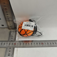Minge Saltareata Hiperelastica, Kaveny, Model Minge de Basket cu Fixare de Mana, Space Moon Ball foarte Elastica, Antistress pentru Copii, Diametru 66 mm, Portocaliu