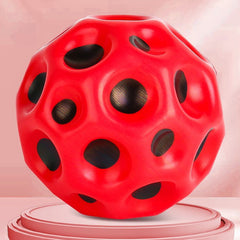 Minge Saltareata Hiperelastica, Kaveny, Space Moon Ball foarte Elastica, Antistress pentru Copii, Diametru 66 mm, Rosu