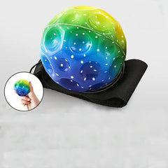 Minge Saltareata Hiperelastica, Kaveny, Space Moon Ball foarte Elastica, Antistress pentru Copii, Diametru 66 mm, Multicolor Verde