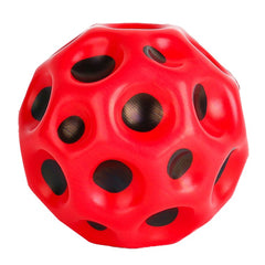 Minge Saltareata Hiperelastica, Kaveny, Space Moon Ball foarte Elastica, Antistress pentru Copii, Diametru 66 mm, Rosu