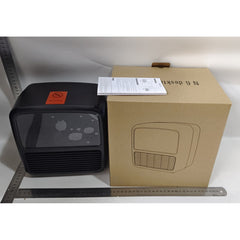 Mini Aeroterma Portabila, Kaveny, Display LCD, Flacara Tip Semineu, 1500W, 2 Trepte, Oprire Automata, 22 x 22 x 15 cm, Negru