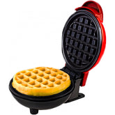 Mini Aparat de Vafe, Kadeny, Multifunctional, Pentru Casa si Calatorii, Compact, Usor de Transportat si Depozitat, 18x14.5x9.3 cm, Rosu