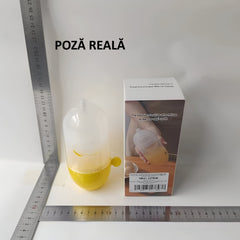 Mini Shaker Manual pentru Oua, Kadeny, pentru Galbenusuri si Albusuri, Mixer Amestecare, 15x6 cm, Galben