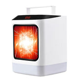 Mini incalzitor portabil Kaveny cu telecomanda, afisaj digital, sincronizare inteligenta, lumina de noapte colorata