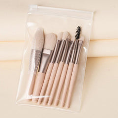 Mini set portabil 8 pensule de machiaj Bej, Kaveny